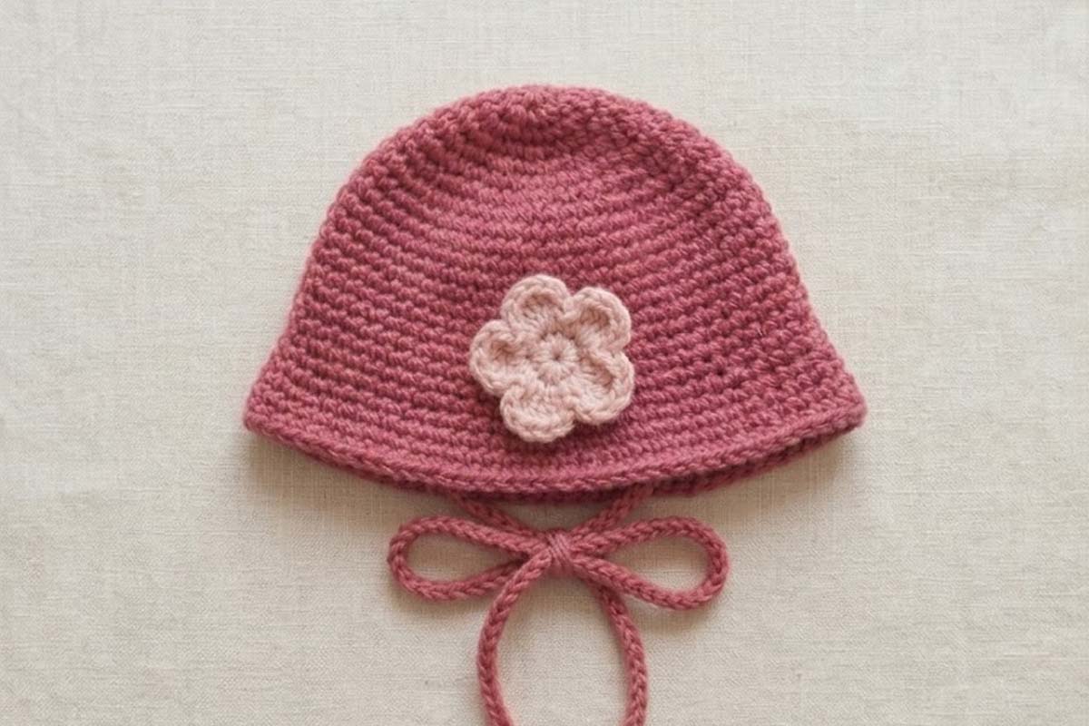 Free Crochet Little Sunshine Bucket Hat Pattern (0-6 and 6-18 Months)