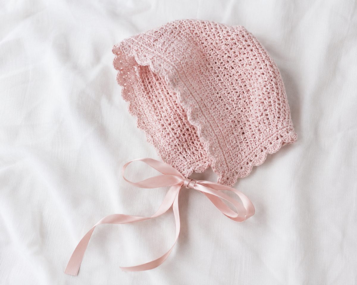 Free Crochet Baby Bonnet Pattern — The Rosebud Bonnet (Newborn to 3 Months)